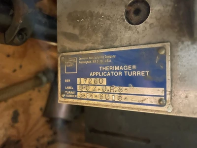 Therimage Applicator Turret for Thermal Heat Transfer Labeling Machine 3-16-6015