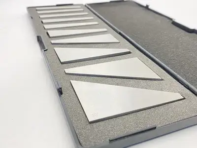 USED VALUE COLLECTION 1 TO 30 DEGREE ANGLE 3" LONG STEEL ANGLE BLOCK SET