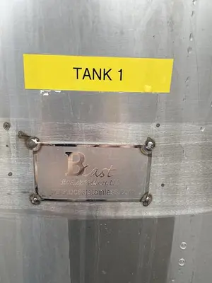 (2) Available - Used BCast 2000L (Approx 550 Gal) single wall closed top Storage tanks