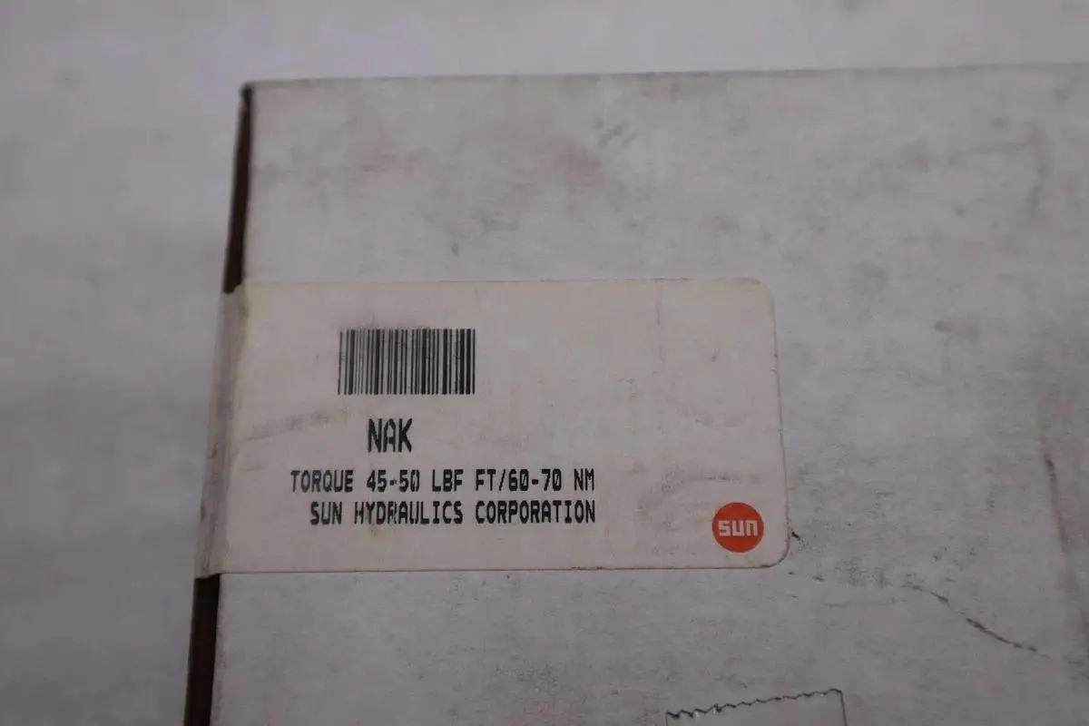 Sun Hydraulics Cartridge Valve Torque 45-50 LBF FT/60-70 NM - STOCK GF317A