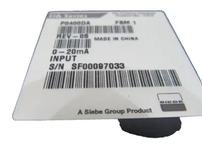 NEW FOXBORO P0400DA INPUT MODULE REV 0S 0-20MA