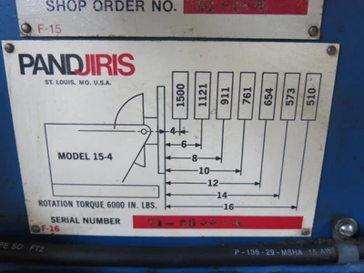 USED PANDJIRIS 15-4 WELDING POSITIONER