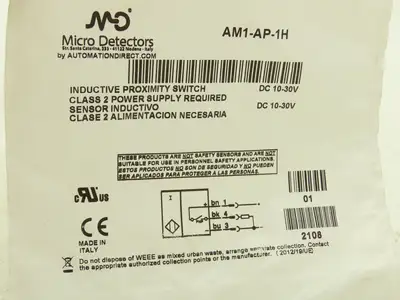 Micro Detectors AM1-AP-1H Inductive Proximity Switch/Sensor 10-30VDC 18mm OD