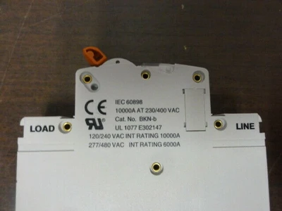 LS Breaker Model BKN-b, 6A Circuit Breaker - 1-Pole, 120/240 VAC, Type: D