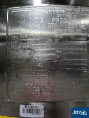 USED Precision 300 Liter Precision Stainless Reactor, 316L S/S, 45/100#