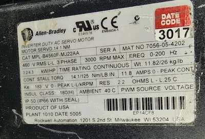NEW ALLEN-BRADLEY MPL-B4560F-MJ22AA