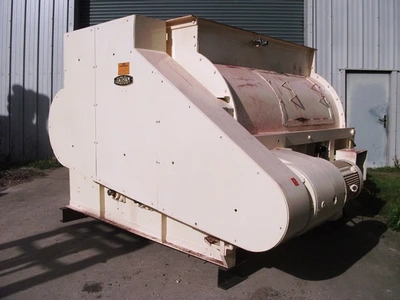 2,000L Tatum Forberg Twin Shafted Stainless Steel Mixer 22 kw