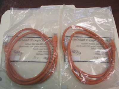 Lot of 2 - 3ft - 350 MHz New Category 5E Patch Cord