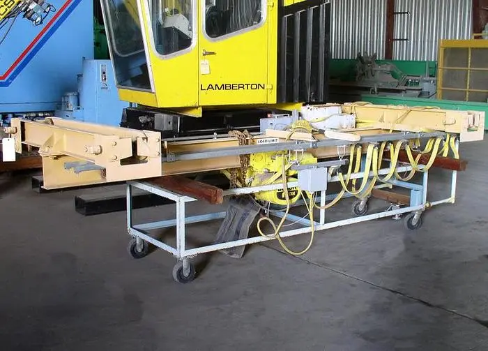 1 Ton Bridge Crane, free standing, 30' long x 10' wide x 10' 6" under hook. approx.