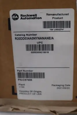 ALLEN BRADLEY 20DD034A0NYNANANE AC DRIVE POWERFLEX 700S 480 VAC STOCK 3394-A