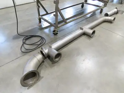 26"x 14' 8" Bulk Food Process Incline Conveyor 115V with Dust Collector Blower