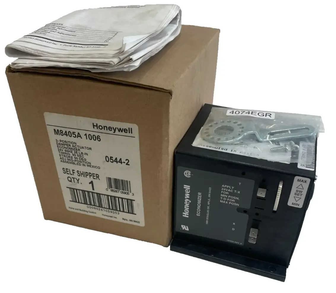 NEW HONEYWELL M8405A 1006 3-POSITION DAMPER ACTUATOR 24V 60HZ M8405A1006