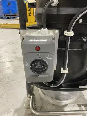 USED RUWAC CONTINUOUS DUTY INDUSTRIAL HEPA VACUUM 3HP 180CFM, QUIET OP.