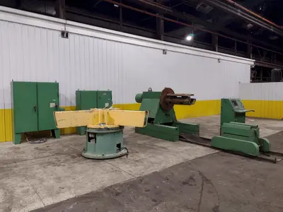 36" WIDE R-PANEL ASC ROLLFORMING LINE WITH REEL & CUT OFF, BECK CONTROLS