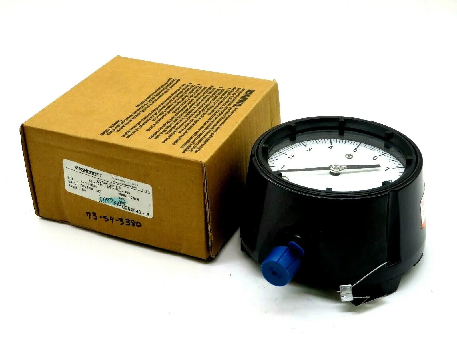 NEW ASHCROFT 45-1279-SS-04L-10# DURAGAUGE 4-1/2" 451279SS04L10