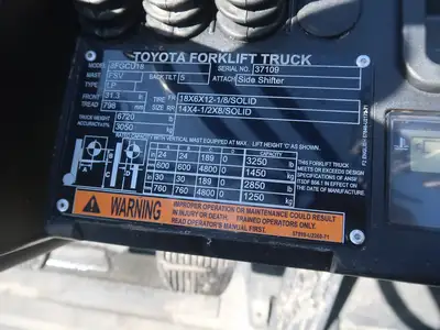 NEW 2017 TOYOTA 8FGCU18