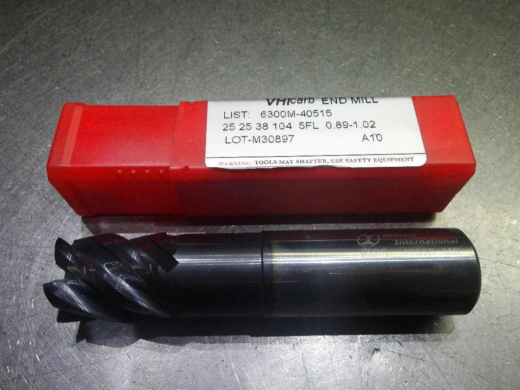 Minicut/VHICarb 25mm 5 Flute Carbide CR Endmill 1.02 mm R 6300M-40515 (LOC3390)