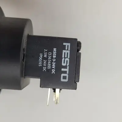 USED FESTO FESTO PNEUMATIC VALVE HEE-...-D-MIDI-24 & MUFFLER & MSEB-3-24VDC FESTO - SOLENOID VALVE