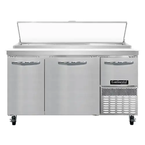Continental PA60N 60" Pizza Prep Table W/ Refrigerated Base, 115v