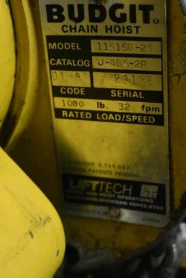 BUDGIT 116158-26 Hoists | Mohawk Machinery (2)