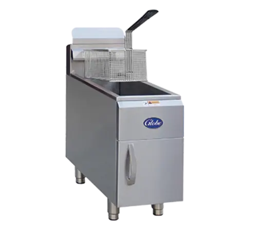 Globe GF15G Countertop Gas Fryer - (1) 15 lb Vat, Natural Gas