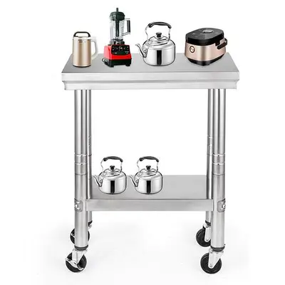 12" x 24" Stainless steel work table - on wheels - BRAND NEW - FREE SHIPPING