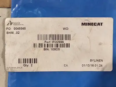 Shim Front Diff IFI22996, 0.02 (Lot of 2)