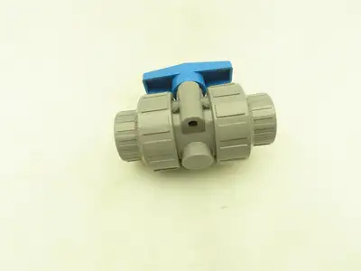 Plast-o-matic MBV100EPT-CP True Blue 1" NPT Threaded True Union Ball Valve EPDM