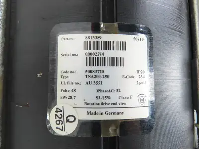 Hyster 8813389 Forklift Hydraulic Motor 48V & Pump 8811653 Removed From E80XN