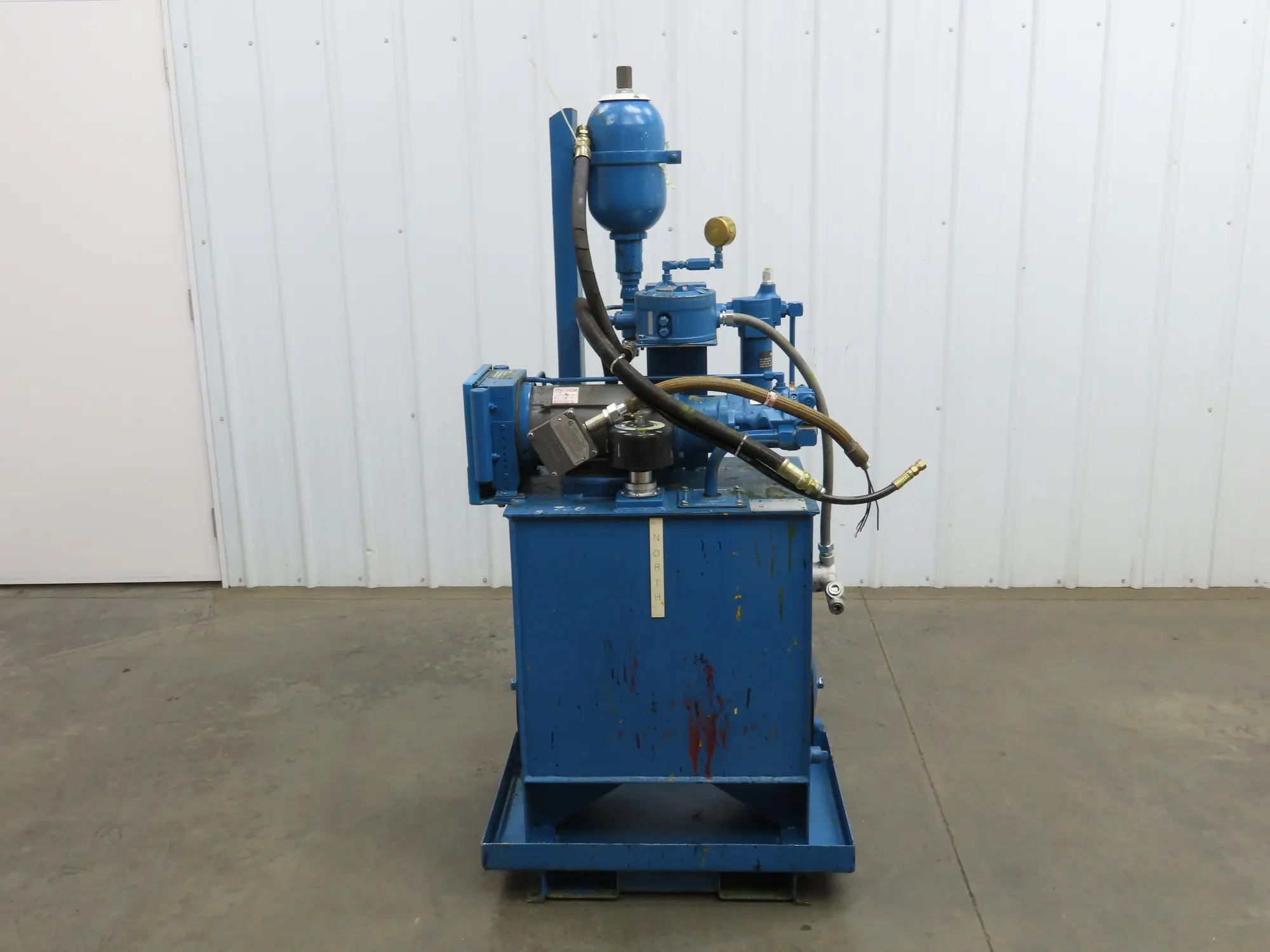 Vickers PVQ10 Hydraulic Power Unit 30 Gal 5 GPM 3000 PSI 2Hp 460V w/Oil Cooler
