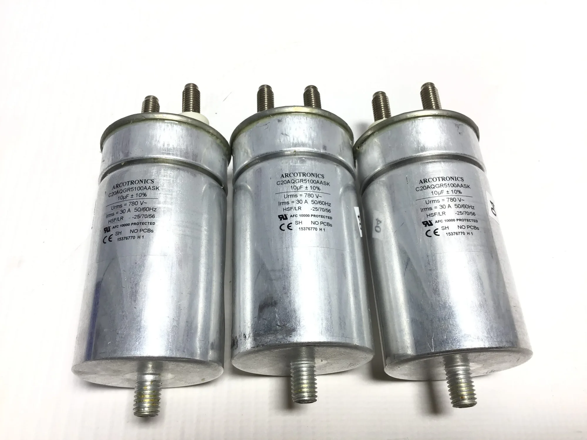 Arcotronics C20AQGR5100AASK Polypropylene Film Capacitor Screw Mount 780V 30A (Lot of 3)