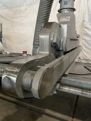 96" X 96" BURR-ABRADOR TOP SIDED DEBURRING MACHINE. STOCK # 0746323