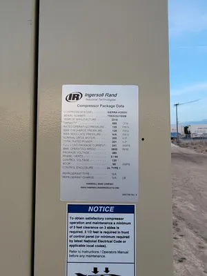2015 INGERSOLL RAND SIERRA-H200 Rotary Screw & Sliding Vane Air Compressors | Bud's Equipment Sales (6)