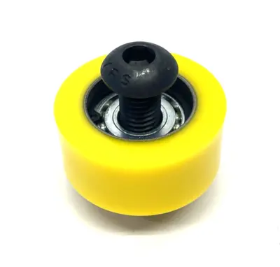 New | in-Stock None Abrasion-Resistant Threaded-Stud Idler Roller, 35A Yellow Duromet Construction Equipment Parts Michigan US | Maverick Industrial Sales #1396744