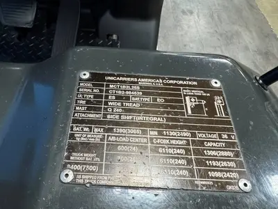 Used 2019 UNICARRIERS BX50 4-Wheel Sit down Electric Counterbalance Forklifts Minnesota US | Birnstengel Equipment #1554075