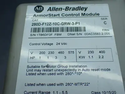 USED ALLENBRADLEY 280DFN10R