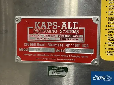 USED Kaps All Kaps-All Orientainer Bottle Unscrambler, Model AU-5