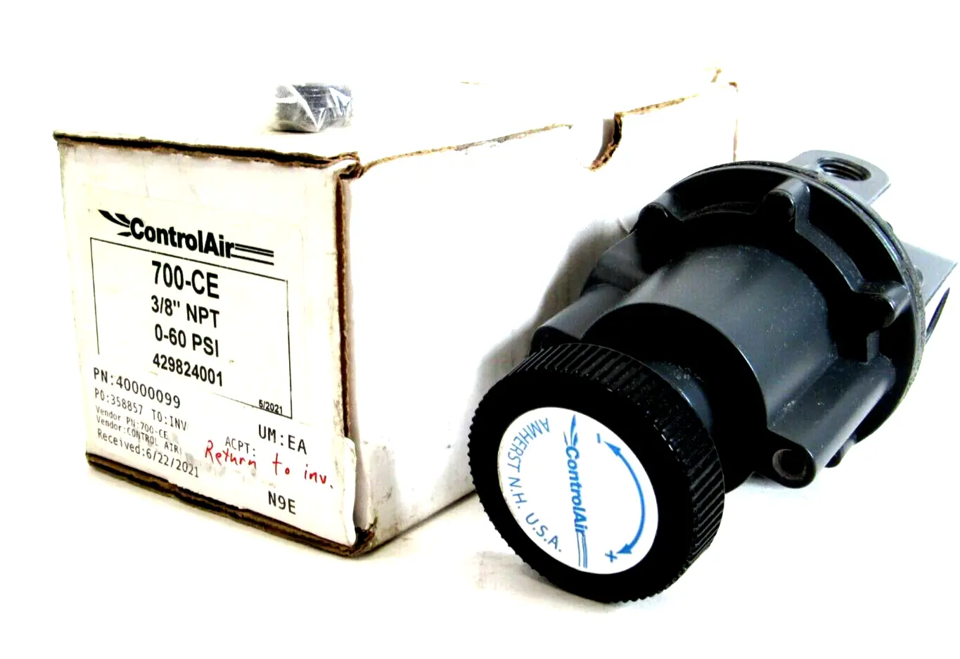 NEW CONTROLAIR 700-CE PRESSURE REGULATOR 0-60 PSIG 700CE