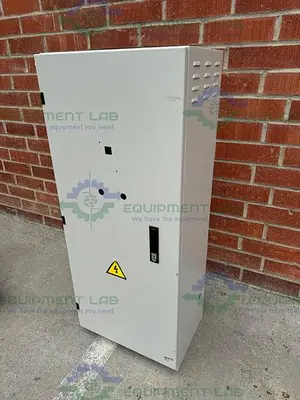 USED UNBARNDED METAL ENCLOSURE 19.5" X 14" X 48" W/ 1  TOP SHELF, KEY