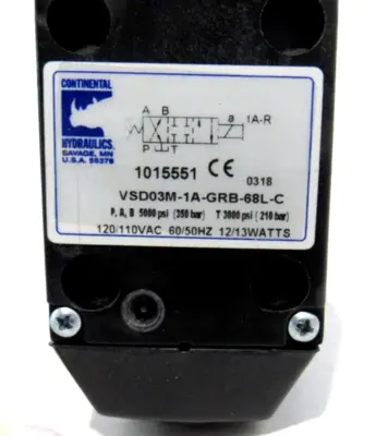 NEW CONTINENTAL HYDRAULICS VSD03M-1A-GRB-68L-C VALVE VSD03M1AGRB68LC