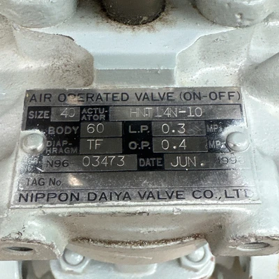 Used Nippon Daiya Valve Co. LTD HNT14N-10 Valves/Fittings Indiana US | J&J Industrial Supply #1326720
