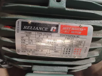 RELIANCE P18F311 A.C. Motors | ESS Industrial Equipment Sales (5)