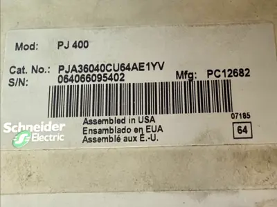 USED SQUARE D POWERPACT CIRCUIT BREAKER 400A 3P 600V MICROLOGIC 6.0P
