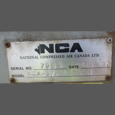 USED 2007 NATIONAL COMPRESSED AIR (NCA) NCA-37-24-GSE-B