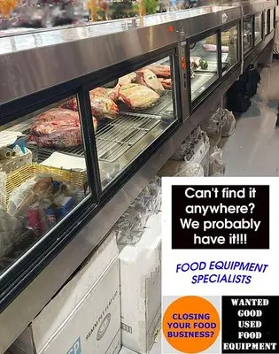 24" meat case with display - glass curved display