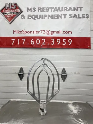 Hobart H600 60Qt Mixer w/ Wire Whip, Flat Beater, Dough Hook, Bowl & Bowl Truck