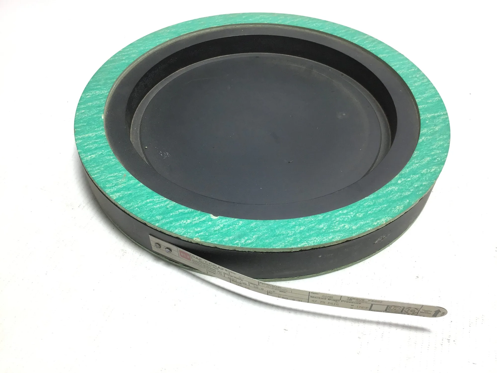 BS&B SAF-T-GRAF Graphite Rupture Disk 9″ Ansi 150 Burst Pressure 47.75 PSIG