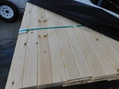 1 x 8 Ponderosa Pine #3 or better Tongue & Groove Reversible Double V / WP4 - 324 Linear Feet