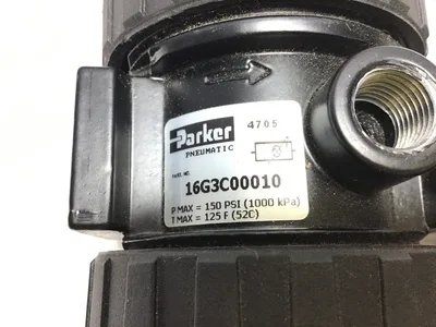 Parker 16G3C00010 Pneumatic Air Filter Regulator 150PSI (1000kPa) 125°F (52°C)
