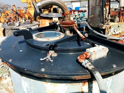 Tolhurst 40 x 24 Batch-Master perforate basket centrifuge, rubber-lined.
